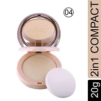 Fashion Colour Nude Makeover 2 IN 1 Face Compact Powder II Oil Control, Nude Makeover, Natural and Flawless (Shade 04)-thumb1