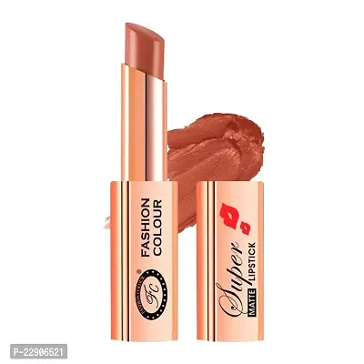 Fashion Colour Waterproof and Long Wearing Premium Super Matte Lipstick, For Glamorous Look, 4g (Shade 15 (Soft Kiss))