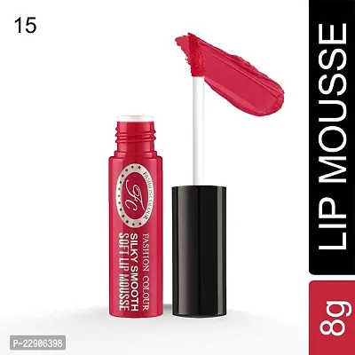 Fashion Colour Silky Smooth Soft Lip Mousse, 5ml (15 True Scarlet)-thumb2