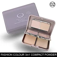 Fashion Colour Outstanding Nourish 3 in 1 Compact Powder II Fantastic Colour Land for Professional and Home Use, Long Lasting, Dermatology Tested and For All Skin Types, 27g (Shade 02)-thumb3