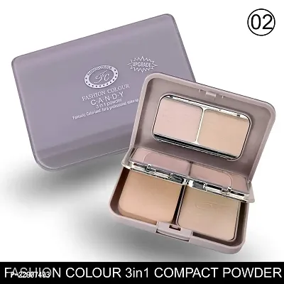 Fashion Colour Outstanding Nourish 3 in 1 Compact Powder II Fantastic Colour Land for Professional and Home Use, Long Lasting, Dermatology Tested and For All Skin Types, 27g (Shade 02)-thumb4