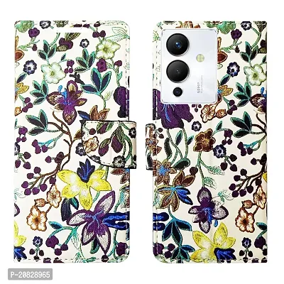 Dhar Flips Purple Pattern Flip Cover for Infinix Note 12 5G| Leather Finish|Shock Proof|Magnetic Clouser Compatible with Infinix Note 12 5G(Purple)
