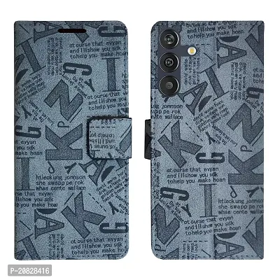 Dhar Flips Grey ATZ Flip Cover Samsung M13 4G| Leather Finish|Shock Proof|Magnetic Clouser Compatible with Samsung M13 4G (Grey)