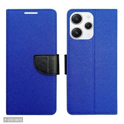 Dhar Flips Blue MRC Flip Cover Redmi 12 5G | Leather Finish|Shock Proof|Magnetic Clouser Compatible with Redmi 12 5G(Blue)