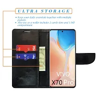 Dhar Flips Orange Pattern Flip Cover for Vivo X70 Pro| Leather Finish|Shock Proof|Magnetic Clouser Compatible with Vivo X70 Pro(Orange)-thumb2