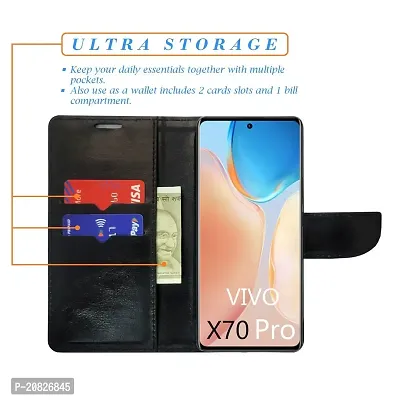Dhar Flips Orange Pattern Flip Cover for Vivo X70 Pro| Leather Finish|Shock Proof|Magnetic Clouser Compatible with Vivo X70 Pro(Orange)-thumb3