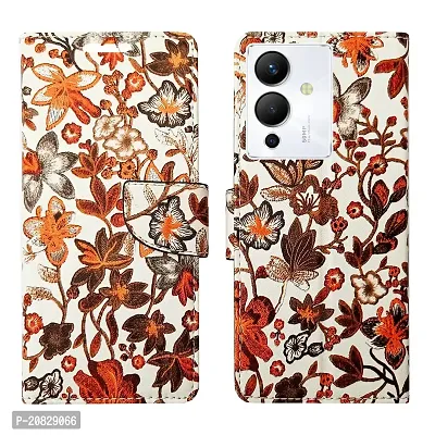 Dhar Flips Orange Pattern Flip Cover for Infinix Note 12 5G| Leather Finish|Shock Proof|Magnetic Clouser Compatible with Infinix Note 12 5G(Orange)