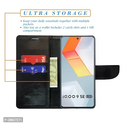 Dhar Flips Orange Pattern Flip Cover for IQOO 9 SE 5G| Leather Finish|Shock Proof|Magnetic Clouser Compatible with IQOO 9 SE 5G(Orange)-thumb3