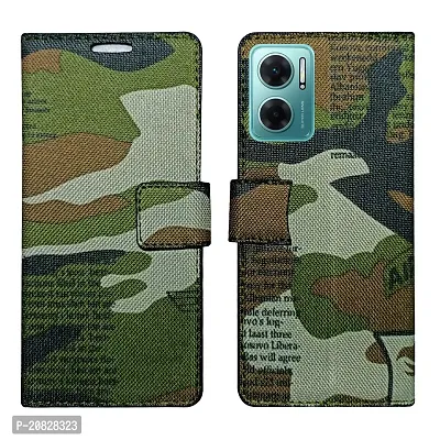 Dhar Flips Army Flip Cover Redmi 11 Prime 5G| Leather Finish|Shock Proof|Magnetic Clouser Compatible with Redmi 11 Prime 5G (Multicolor)