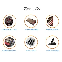 Dhar Flips Check Flip Cover Motorola Edge 30 Pro| Leather Finish|Shock Proof|Magnetic Clouser Compatible with Motorola Edge 30 Pro (Multicolor)-thumb3