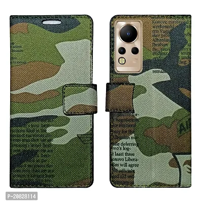 Dhar Flips Army Flip Cover Infinix Note 12| Leather Finish|Shock Proof|Magnetic Clouser Compatible with Infinix Note 12 (Multicolor)-thumb0