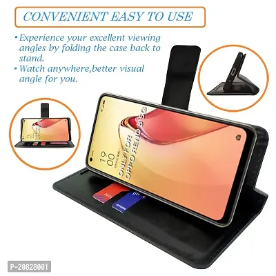Dhar Flips Check Flip Cover for Oppo Reno8 5G(Leather Finish | Smooth Touch | Foldable Stand | Shock Proof | Magnetic Clouser | Wallets Cards Slots | Multicolor)-thumb2