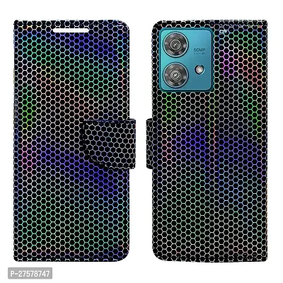 Dhar Flips Cobra Flip Cover Moto Edge 40 NEO | Leather Finish|Shock Proof|Magnetic Clouser Compatible with Moto Edge 40 NEO(Multi Colored)