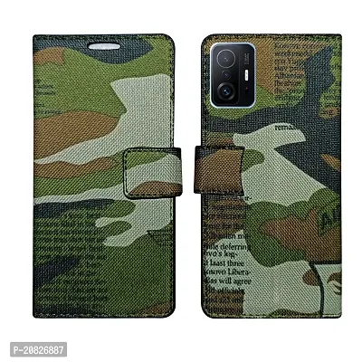Dhar Flips Army Flip Cover Mi 11T Pro 5G | Leather Finish|Shock Proof|Magnetic Clouser Compatible with Mi 11T Pro 5G (Multicolor)