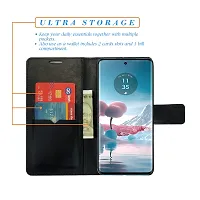 Dhar Flips Chill Black Flip Cover Moto Edge 40 NEO | Leather Finish|Shock Proof|Magnetic Clouser Compatible with Moto Edge 40 NEO(Black)-thumb1