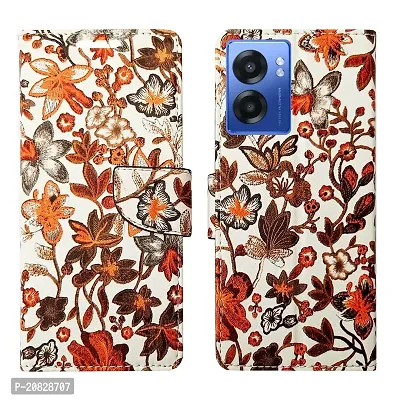 Dhar Flips Orange Pattern Flip Cover for Realme Narzo50 5G| Leather Finish|Shock Proof|Magnetic Clouser Compatible with Realme Narzo50 5G(Orange)