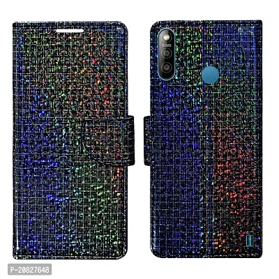 Dhar Flips Glitter Flip Cover for Lava X2| Leather Finish|Shock Proof|Magnetic Clouser Compatible with Lava X2 | World's First Color Changing Flip Cover(Multicolor)