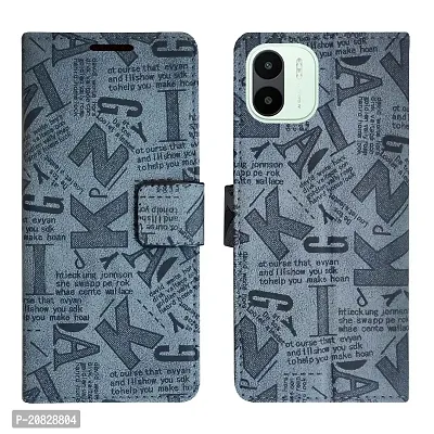 Dhar Flips Grey ATZ Flip Cover Redmi A1| Leather Finish|Shock Proof|Magnetic Clouser Compatible with Redmi A1 (Grey)