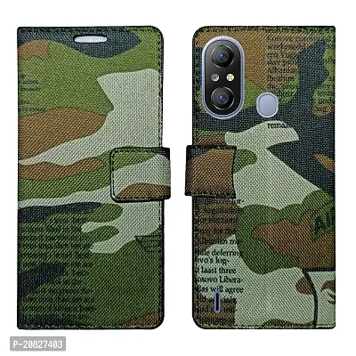 Dhar Flips Army Flip Cover Itel A49| Leather Finish|Shock Proof|Magnetic Clouser Compatible with Itel A49 (Multicolor)