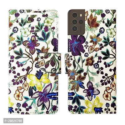 Dhar Flips Purple Pattern Flip Cover for Micromax in Note 2 | Leather Finish|Shock Proof|Magnetic Clouser Compatible with Micromax in Note 2 (Purple)-thumb0