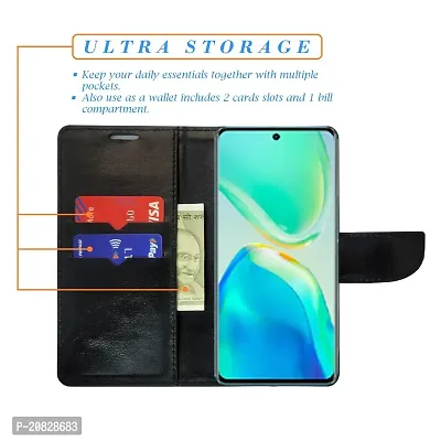 Dhar Flips Orange Pattern Flip Cover for Vivo S15 (Leather Finish | Smooth Touch | Foldable Stand | Shock Proof | Magnetic Clouser | Wallets Cards Slots | Orange)-thumb2