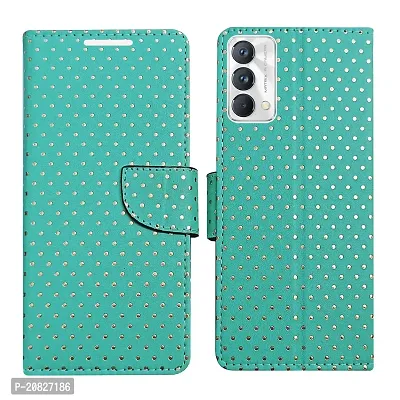 Dhar Flips Aquamarine Dot Flip Cover for Realme GT Master| Leather Finish|Shock Proof|Magnetic Clouser Compatible with Realme GT Master (Green)