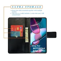 Dhar Flips Check Flip Cover Motorola Edge 30 Pro| Leather Finish|Shock Proof|Magnetic Clouser Compatible with Motorola Edge 30 Pro (Multicolor)-thumb2