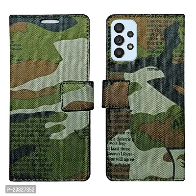 Dhar Flips Army Flip Cover Samsung A73 5G| Leather Finish|Shock Proof|Magnetic Clouser Compatible with Samsung A73 5G (Multicolor)-thumb0