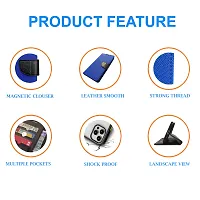 Dhar Flips Blue MRC Flip Cover Moto Edge 40 NEO | Leather Finish|Shock Proof|Magnetic Clouser Compatible with Moto Edge 40 NEO(Blue)-thumb3