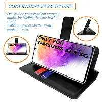 Dhar Flips Check Flip Cover Samsung A53 5G| Leather Finish|Shock Proof|Magnetic Clouser Compatible with Samsung A53 5G (Multicolor)-thumb1
