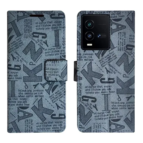 Dhar Flips Design Flip Cover for IQOO 9T 5G| Leather Finish|Shock Proof|Magnetic Clouser Compatible with IQOO 9T 5G