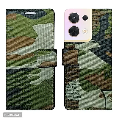 Dhar Flips Army Flip Cover for Oppo Reno8 5G(Leather Finish | Smooth Touch | Foldable Stand | Shock Proof | Magnetic Clouser | Wallets Cards Slots | Multicolor)