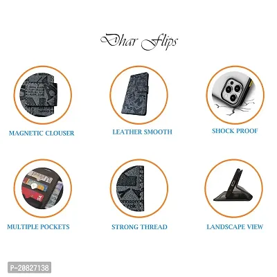 Dhar Flips Grey ATZ Flip Cover Motorola Edge 30 Pro| Leather Finish|Shock Proof|Magnetic Clouser Compatible with Motorola Edge 30 Pro (Grey)-thumb4