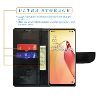 Dhar Flips Red Pattern Flip Cover for Oppo Reno8 5G(Leather Finish | Smooth Touch | Foldable Stand | Shock Proof | Magnetic Clouser | Wallets Cards Slots | Multicolor)-thumb2