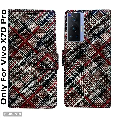 Dhar Flips Check Flip Cover Vivo X70 Pro| Leather Finish|Shock Proof|Magnetic Clouser Compatible with Vivo X70 Pro (Multicolor)