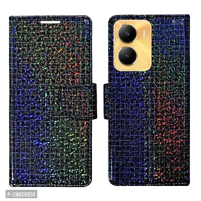 Dhar Flips Glitter Flip Cover for Vivo Y56 5G| Leather Finish|Shock Proof|Magnetic Clouser Compatible with Vivo Y56 5G | World's First Color Changing Flip Cover(Multicolor)-thumb0
