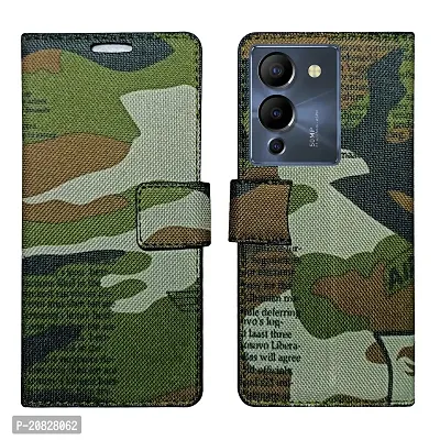 Dhar Flips Army Flip Cover Infinix Note 12 Turbo| Leather Finish|Shock Proof|Magnetic Clouser Compatible with Infinix Note 12 Turbo (Multicolor)-thumb0