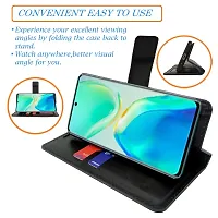 Dhar Flips Check Flip Cover for Vivo S15 (Leather Finish | Smooth Touch | Foldable Stand | Shock Proof | Magnetic Clouser | Wallets Cards Slots | Multicolor)-thumb2