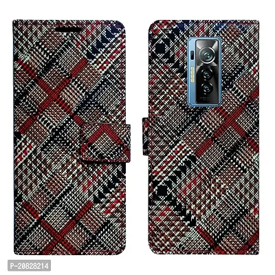 Dhar Flips Check Flip Cover Tecno Phantom X| Leather Finish|Shock Proof|Magnetic Clouser Compatible with Tecno Phantom X (Multicolor)-thumb0