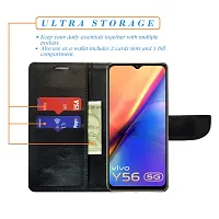 Dhar Flips Orange Pattern Flip Cover for Vivo Y56 5G| Leather Finish|Shock Proof|Magnetic Clouser Compatible with Vivo Y56 5G(Orange)-thumb2
