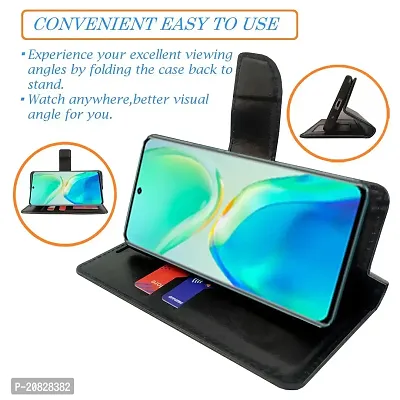 Dhar Flips Orange Pattern Flip Cover for Vivo V25 Pro 5G| Leather Finish|Shock Proof|Magnetic Clouser Compatible with Vivo V25 Pro 5G(Orange)-thumb3