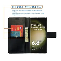 Dhar Flips Grey ATZ Flip Cover Samsung S23 Ultra 5G| Leather Finish|Shock Proof|Magnetic Clouser Compatible with Samsung S23 Ultra 5G (Grey)-thumb1