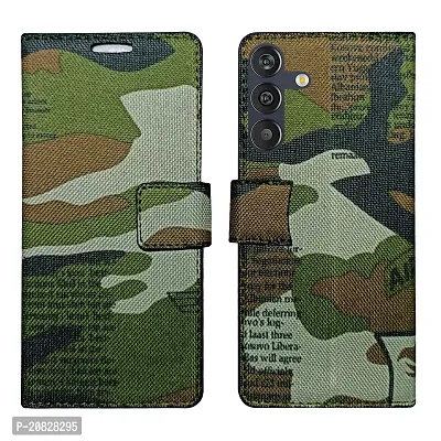 Dhar Flips Army Flip Cover Samsung M13 4G| Leather Finish|Shock Proof|Magnetic Clouser Compatible with Samsung M13 4G (Multicolor)