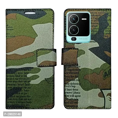 Dhar Flips Army Flip Cover for Vivo S15 (Leather Finish | Smooth Touch | Foldable Stand | Shock Proof | Magnetic Clouser | Wallets Cards Slots | Multicolor)