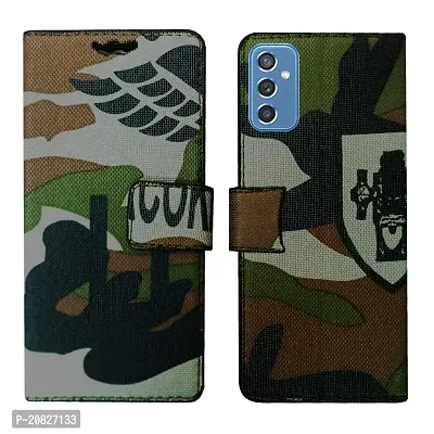 Dhar Flips Army Flip Cover Samsung M52 5G| Leather Finish|Shock Proof|Magnetic Clouser Compatible with Samsung M52 5G (Multicolor)