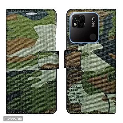 Dhar Flips Army Flip Cover Redmi 10A| Leather Finish|Shock Proof|Magnetic Clouser Compatible with Redmi 10A (Multicolor)