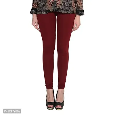 Stylish Fancy Cotton Solid Full Length Leggings For Women