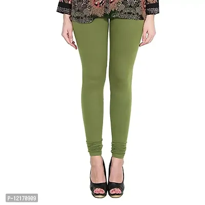 Stylish Fancy Cotton Solid Full Length Leggings For Women-thumb0