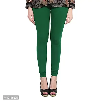 Stylish Fancy Cotton Solid Full Length Leggings For Women