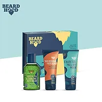 Beardhood Complete Face Care Kit (Tan Removal Scrub, Peel Off Mask, Green Tea Face Wash), Gift Box Pack Of 3-thumb1